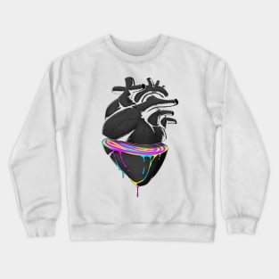 a colored heart in the middle Crewneck Sweatshirt